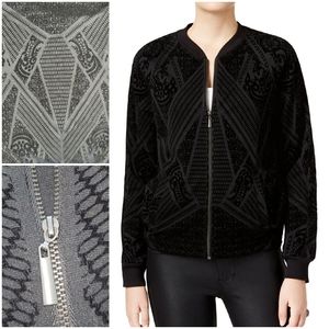 Bar III Velvet Bomber Jacket